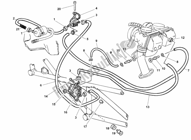 Todas as partes de Bomba De Combustivel do Ducati Monster 600 Dark City 1999